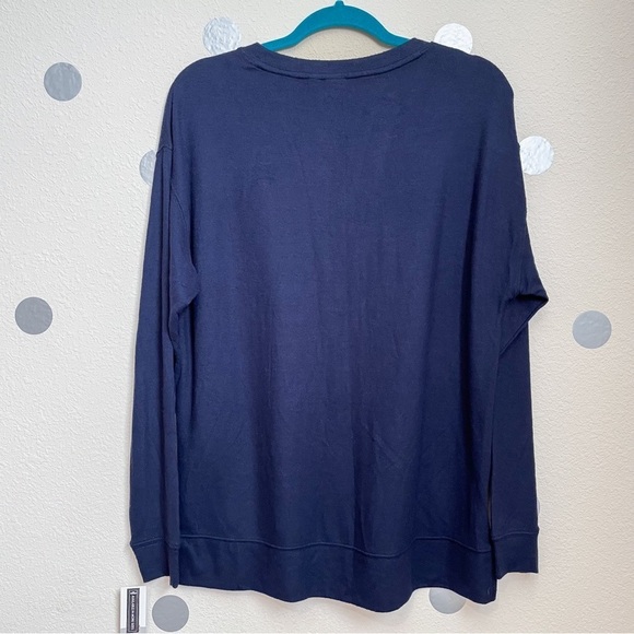 bp. Loungewear Pajama Long Sleeve Top with Scandinavian Snowflake Graphic - Picture 4 of 5